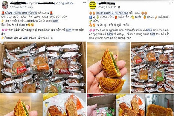 Bánh trung thu mini Trung Quốc được rao bán tràn lan trên mạng xã hội 