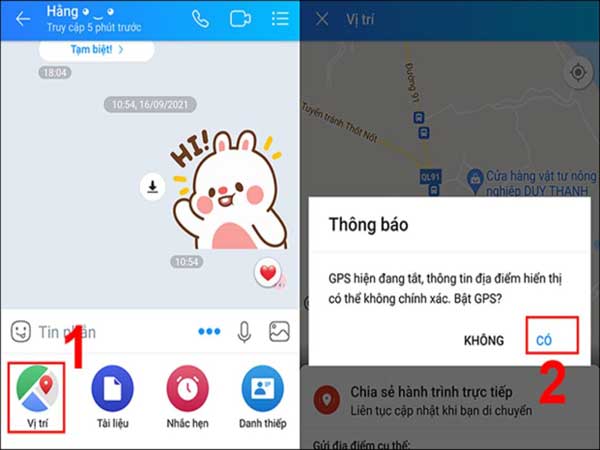 Phương pháp ghim vị trí trên Zalo cho Android
