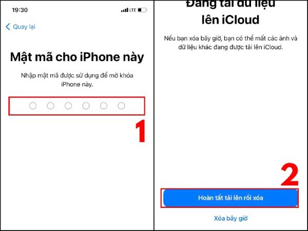 Nhập mật khẩu mở khóa iPhone