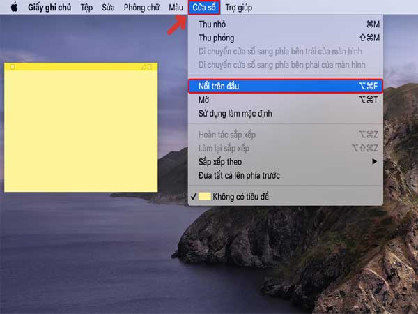 Chọn New Note từ thanh menu hoặc nhấn File