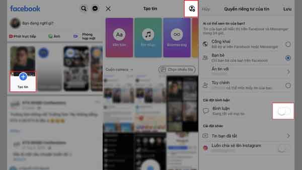 Cách bật bình luận trên Story Facebook bằng máy tính