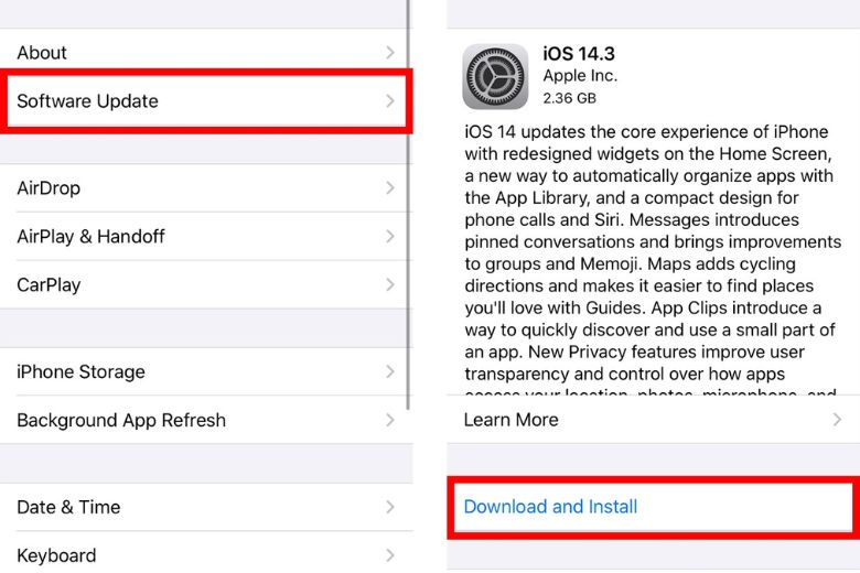 Cập nhật phiên bản iOS mới nhất