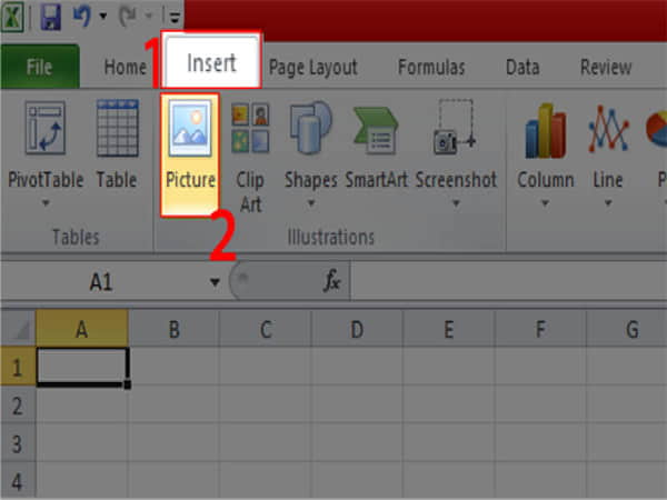 Biểu hiện của lỗi không insert được ảnh trong Excel